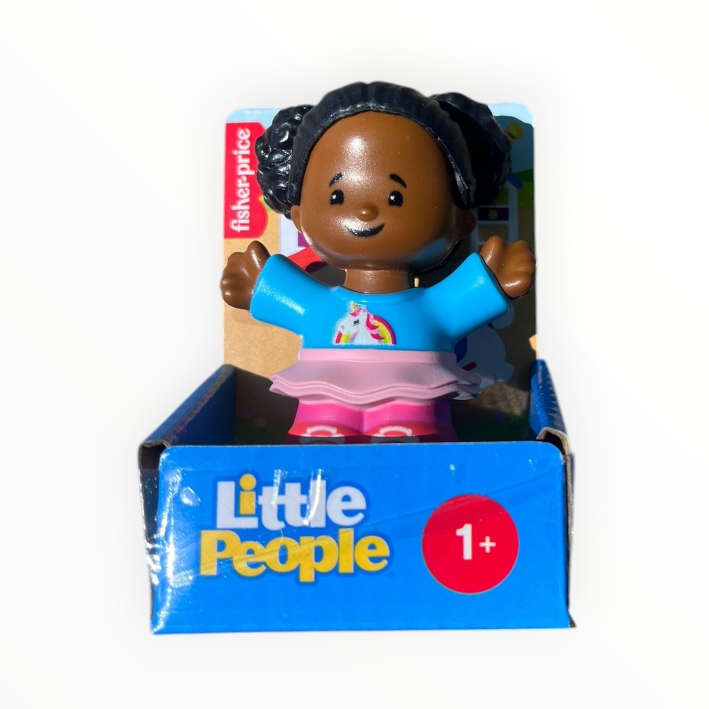 Fisher-Price Little People Girl Figure Unicorn Shirt Pink Skirt HXC08 JBD47 New